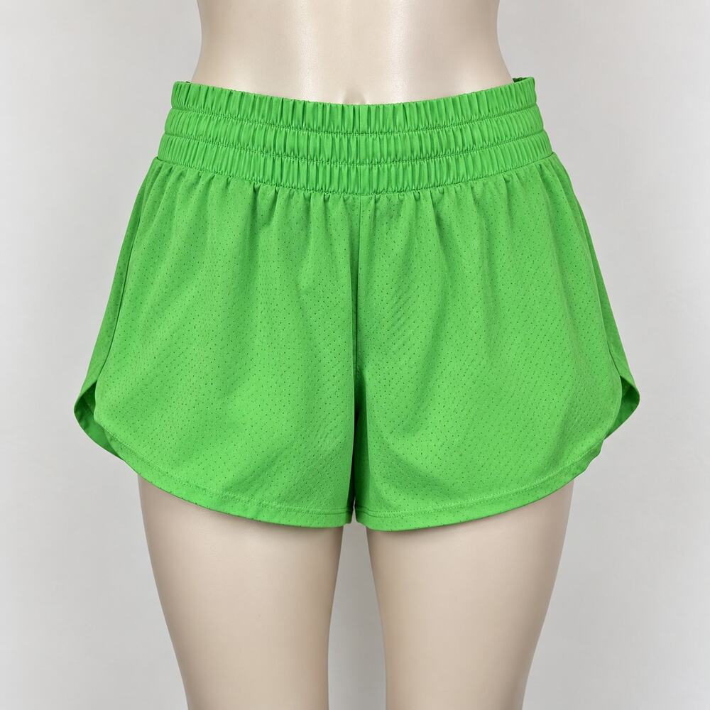 DSG Stride High Rise Running Shorts XS Hyper Lime Green 3” NWT